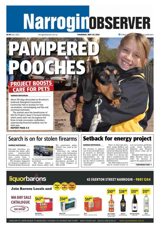 Narrogin Observer digital newspaper landing page